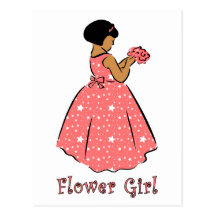 Flower Girl in Coral Postcards