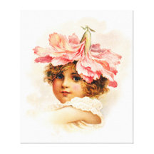 Flower Girl in Pink Gallery Wrapped Canvas