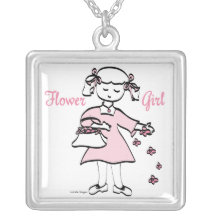 Flower Girl Necklace Pendant