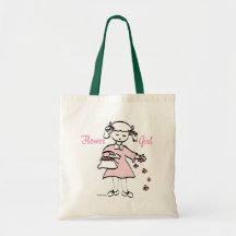 Flower Girl Tote Bags