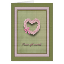 Flower girl wanted Heart of Pink Roses Greeting Cards