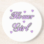 Flower Girl Wedding Hearts Drink Coasters