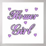 Flower Girl Wedding Hearts Print