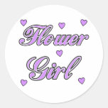Flower Girl Wedding Hearts Stickers