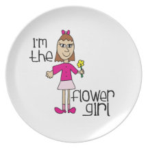 Flower Girl Wedding Party Dinner Plates