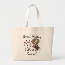 Flower Girl Wedding Tote Canvas Bag