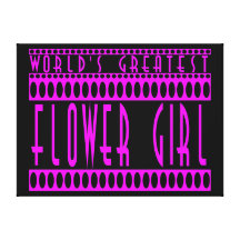 Flower Girls Gifts : World's Greatest Flower Girl Canvas Print