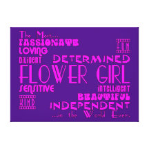 Flower Girls Thank You Wedding Favours : Qualities Canvas Print