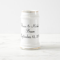 Flower Line Drawing Wedding Stein mugs