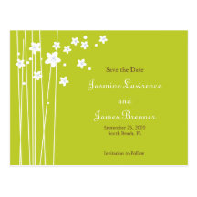 Flower & Lines: Lime Post Cards