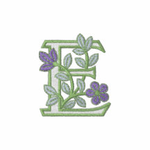 Flower Monogram Initial E