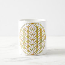 FLOWER OF LIFE - gold Coffee Mug