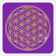 FLOWER OF LIFE - gold Stickers