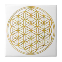 FLOWER OF LIFE - gold Tiles
