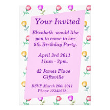 Flower Party Invitation