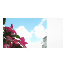 flower photo card template