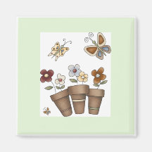 Flower Pot Magnet