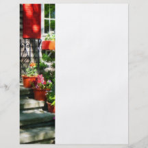 Flower Pots and Red Shutters Custom Flyer