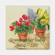 Flower pots, Grandmother Isabel1920 - 2011 Fridge Magnets