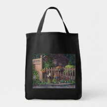 Flower Pots Hanging on a Fence Bag