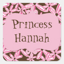 Flower Power Brights Collection Name Sticker