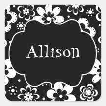 Flower Power Brights Collection Name Sticker