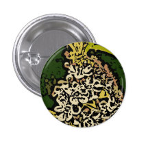Flower Power in Gold and White Pinback Buttons