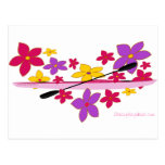 Flower Power Kayak Postcard