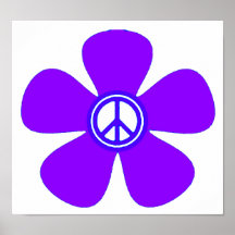Flower Power Peace Sign Print
