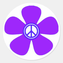 Flower Power Peace Sign Sticker