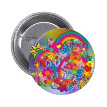 Flower Power Rainbow Pins
