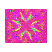 Flower Power Wrapped Canvas Stretched Canvas Prints