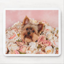 Flower pup mouse mats