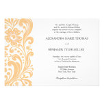 Flower Scroll Wedding Invitation
