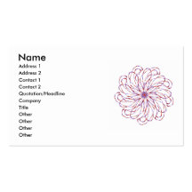 Flower spiral light purple lacy design graphic business card template