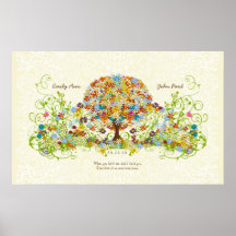 Flower Tree Print Damask Print for background