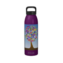 Flower Tree Reusable Water Bottles