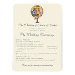 Flower Tree Wedding Program Custom Invitations