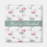 Flower Wedding Magnet Invitation