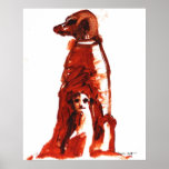 Flower with pup - Art Print
