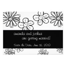 Flowerdoodles-save the date personalized announcements