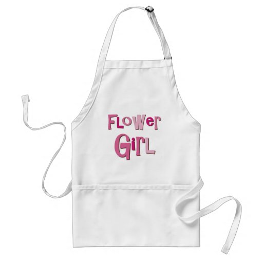 FlowerGirl Pink Brown Apron