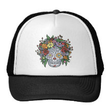 Flowerhair Sugar Skull Hat