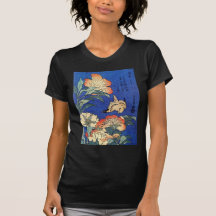 Flowers and Bird, Hokusai T Shirt