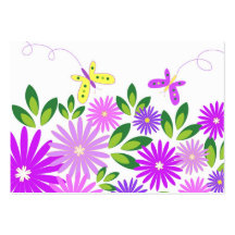 Flowers and butterflies - Business card