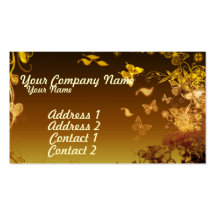 Flowers and Butterflies Business Card Templates