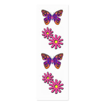 flowers and butterflies business cards