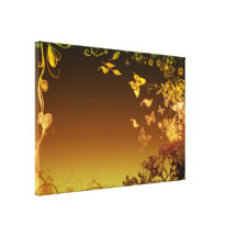 Flowers and Butterflies Canvas Prints