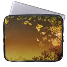 Flowers and Butterflies Computer Sleeve