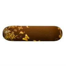 Flowers and Butterflies Skate Board